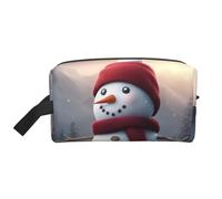 Merry Christmas Cute Snowman 1 stampa organizer da viaggio beauty case beauty case per uomini e donne, per viaggi, palestra, uso quotidiano