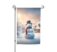 Merry Christmas Cute Snowman Stampa 30,5 x 45,7 cm Floreale Giardino Bandiera Tutte Le Stagioni Outdoor Yard Decor Spessa Per Prati Bandiera