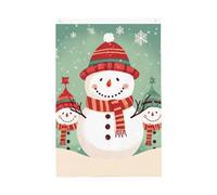 Merry Christmas Cute Snowman Welcome Garden Flag 2x3 Ft Double Sided No Fade House Yard Flags Photo Sfondo Banner per Cortile Portico Prato Decorazione Esterna