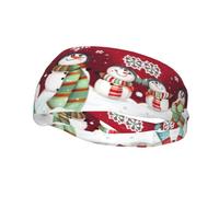 Merry Christmas - Fascia per capelli con pupazzo di neve, antiscivolo, elastica, lavabile, per il trucco