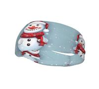 Merry Christmas - Fascia per capelli con pupazzo di neve, antiscivolo, elastica, lavabile, per il trucco