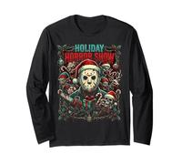 Merry Christmas Festive Slasher Candy Cane Menace Maglia a Manica
