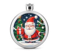 Merry Christmas - Fiaschetta per liquori, in acciaio inox, a prova di perdite, portatile, per esterni, campeggio, viaggi, regali
