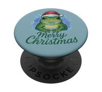 Merry Christmas Froggy Rana carina ranocchia natalizia PopSockets PopGrip Adesivo