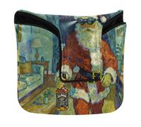 Merry Christmas Funny Santa Claus Golf Putter Covers Magnetico Snap Golf Accessori per Uomini e Donne Impermeabile PU Pelle