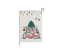 Merry Christmas Garden Flag Xmas Tree Flags Double-Sided Print Rustic Winter