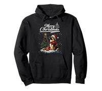 Merry Christmas German Shepherd Santa Hat Dog Lovers Xmas Felpa con Cappuccio