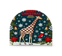 Merry Christmas Giraffe Blu Acrilico tovagliolo di stoffa per feste eventi di nozze titolari autoportanti per tovaglioli di carta decorazione della casa festa eventi di nozze 1Pack