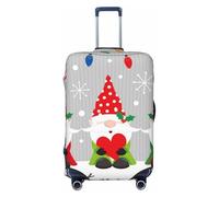 Merry Christmas Gnome1 - Copribagagli da viaggio, elastico, per valigie, 45-81 cm, Nero , S