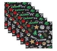 Merry Christmas Gold Sequins tessuto cena tovaglioli casa bobo vestiti set di 6 50,8 x 50,8 cm servilletas de tela para mesa navidad