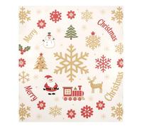 Merry Christmas Gold Snowflake e Fiori Rossi Copertura magnetica decorativa per lavastoviglie riutilizzabile magnete frigorifero completo arredamento per le vacanze Cubierta del lavavajillas 58,4 x 66