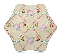 Merry Christmas Golden Bells Ombrelli per bambini per pioggia pioggia e antivento ombrello con striscia riflettente con chiusura a prova di pizzico e manico facile da impugnare per bambini ragazzi e