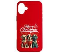 Merry Christmas Great Dane Santa Hat Cute Xmas Holiday Custodia per iPhone 16 Plus
