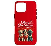 Merry Christmas Great Dane Santa Hat Cute Xmas Holiday Custodia per iPhone 16 Pro Max