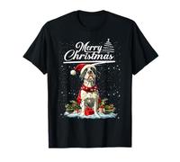 Merry Christmas Great Dane Santa Hat Dog Lovers Xmas Maglietta