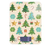 Merry Christmas Green Christmas Tree - Bilancia per la preparazione degli alimenti, facile da pulire, 5 kg/5 g, bilancia da cucina con 4 unità per spezie dieta (batterie non incluse)
