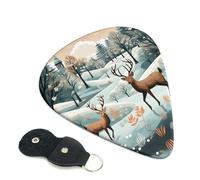 Merry Christmas Happy - Plettri per chitarra, 6 plettri per chitarra, stampa su entrambi i lati, per chitarra acustica, basso, ukulele, chitarra elettrica (0,46 mm, 0,71 mm, 0,96 mm)