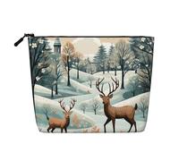 Merry Christmas Happy Toiletry Bags - Trousse da donna, portatile, da viaggio, organizer quotidiano con cerniera, Buon Natale felice., Taglia unica