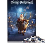 Merry Christmas Ho Ho Ho Jigsaw Puzzle Impossible 1000Pcs Decorazione Per La Casa. Rilassamento E Intelligence Per Adulti E Ragazzi Da 14 Anni 1000pcs (40x28cm)