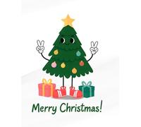 Merry Christmas! Holiday Tree Notebook: Festive Lined Journal for Notes, Lists, and Holiday Cheer