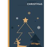 Merry Christmas Ink Blue Tree Notebook: Festive College-Ruled Journal for School, Office, or Home - 8.5 x 11 inches, 120 Pages