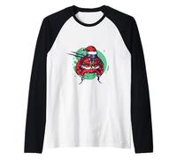 Merry Christmas Ladybug realizza Un Dab Insects Xmas Bug Maglia con Maniche Raglan