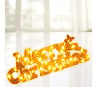 Merry Christmas Letter Lights Albero di Natale Hanging LED Garland Decor