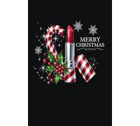 Merry Christmas Lipstick: Blank Lined Writing Journal