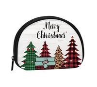 Merry Christmas Minis Storage Bag Shell Wallet Piccolo portamonete con mini con cerniera Cambiare borsa per le chiavi delle monete è anche possibile riporre qualsiasi piccolo oggetto che si desidera,