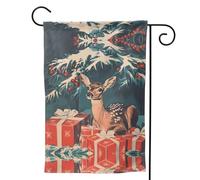 Merry Christmas No.221 Bandiera da giardino - Bandiere da giardino 30,5 x 45,7 cm, su entrambi i lati, piccole bandiere da giardino per esterni, decorazione per la casa e per esterni