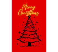 Merry Christmas Notebook Red Cover with Black Tree Design: Christmas Collection