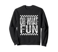 Merry Christmas Oh What Fun Retro Scacchi Vacanze Citazione Felpa