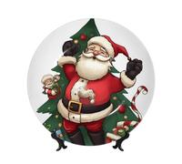 Merry Christmas Piatti decorativi in ceramica Bone China Piatto decorativo con espositore Ornamento in ceramica fatto a mano Personalità Porcellana Piatto da pranzo Artigianato per Home Office