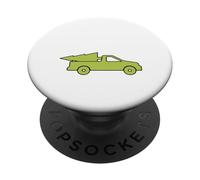 Merry Christmas - Pick-up Truck & Christmas Tree Holiday Calza PopSockets PopGrip Adesivo