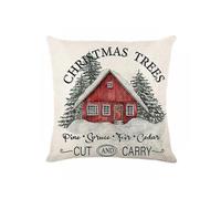Merry Christmas Pillow Cover 45x45cm Throw Pillowcase Winter Christmas Decorations for Home Tree Deer Sofa Cushion Cover
