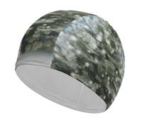 Merry Christmas Pine Tree Cuffia da nuoto unisex per adulti antiscivolo cappello da piscina confortevole durevole facile da indossare e togliere, cuffia da nuoto impermeabile mantiene i capelli