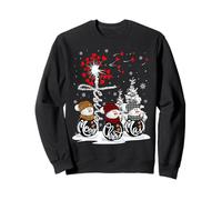 Merry Christmas Pupazzo di Neve Leopardo Bufalo Rosso Plaid Uomo Donna Felpa