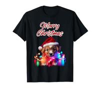 Merry Christmas Puppy - Winter Holiday Dog Graphic Maglietta