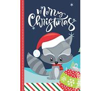 Merry Christmas: Raccoon Woodland Animal in Santa Hat Theme / 6x9 Lined Journal To Write In and Cartoon Christmas Card Combo / Holiday Creative Writing Gift for Kids Teens and Adults
