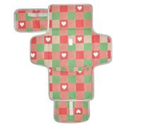 Merry Christmas Red Green Love Plaid riutilizzabile portatile fasciatoio con tasca in tessuto fasciatoio da viaggio per bambino per ragazza e ragazzo cambiador de pa?ales para Bebes