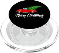 Merry Christmas Red Vintage Truck Xmas Tree PopSockets PopGrip per MagSafe