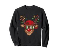 Merry Christmas Reindeer Face Sunglasses Xmas Family Holiday Felpa