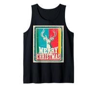 Merry Christmas Renna Vintage Retro 80s Natale Xmas Canotta
