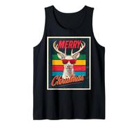 Merry Christmas Renna Vintage Retro 80s Natale Xmas Canotta