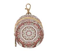 Merry Christmas Rosso Bianco Boho Mandala Baby Ciuccio Caso Portatile Portachiavi Portafoglio, Neutro Baby Items caso para Ciuccio