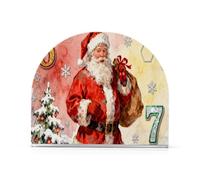 Merry Christmas Santa Claus Six Seven Acrilico moderno portatovaglioli per esterni, sala da pranzo, distributore di tovaglioli nero autoportante, decorazioni per la casa per esterni, sala da pranzo, 1