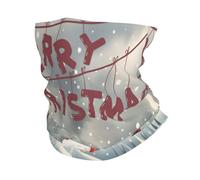 Merry Christmas Santa in The Snow Ghetta da Collo Stampato Ghetta Antivento Sciarpa al Collo per Estivo Pesca Yoga 26X30CM