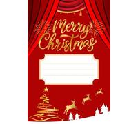 Merry Christmas Santa With Red Background: (8.5 x 11 inches) - 120 Pages for Gifts