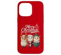 Merry Christmas Sheep Santa Hat Animal Cute Xmas Holiday Custodia per iPhone 14 Pro Max
