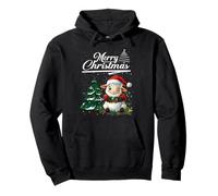 Merry Christmas Sheep Santa Hat Animal Cute Xmas Holiday Felpa con Cappuccio